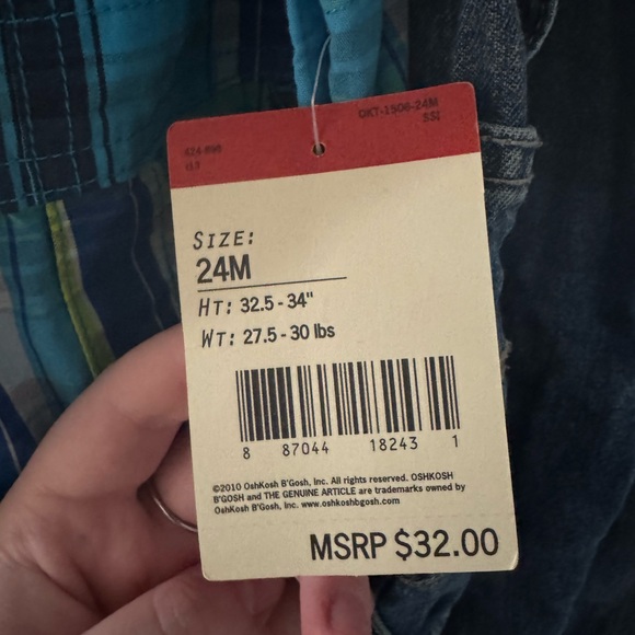 Bundle of 5 OshKosh B’gosh Baby Boy Overalls | Size 18M–2T - Picture 12 of 12